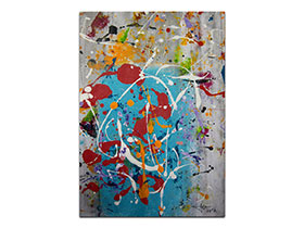 Moderne slike u galeriji MAG - apstraktna slika Markovi konaci akril na hameru 42x29 cm