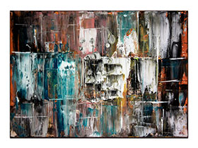 Dnevni boravci uređenje slikama galerije MAG - apstraktna slika Emotivni prizori akril na napetom platnu 70x50 cm