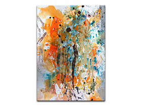 Moderne slike u galeriji MAG - apstraktna slika Radosna pjesma akril na hameru 40x30 cm