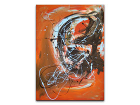 Opremanje apartmana slikama koje prodaje galerija MAG - Stvoren iz plamena - apstraktna slika na platnu 70x50 cm