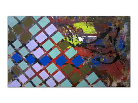 Moderna galerija Rijeka MAG - originalna apstraktna slika Extrakt akril na platnu 70x40 cm