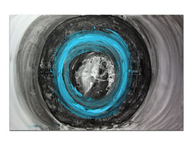 Moderne slike u galeriji MAG - apstraktna slika Svjetlo na kraju tunela Akril na napetom platnu 150x100 cm