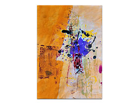 Moderne slike u galeriji MAG - apstraktna slika Orange pekoe IV akril na hameru 100x70 cm