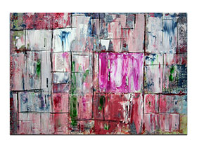 Galerija slika u Zagrebu MAG - apstraktna slika Proljetna romansa akril na napetom platnu 130x90 cm