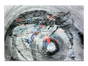 Moderne slike u galeriji MAG - apstraktna slika Davna sjećanja akril na hameru 100x70 cm