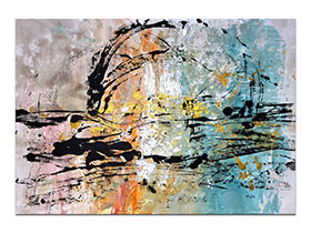 Moderne slike u galeriji MAG - apstraktna slika Sunčevi dodiri akril na hameru 100x70 cm