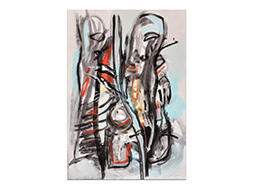 Moderne slike u galeriji MAG - apstraktna slika Što sam sebi akril na hameru 100x70 cm