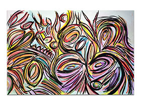 Moderne slike u galeriji MAG - apstraktna slika Životni slojevi Akril na platnu 150x100 cm