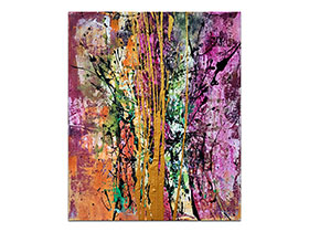 Moderne slike u galeriji MAG - apstraktna slika Zlatne strune Akril na napetom platnu 60x50 cm