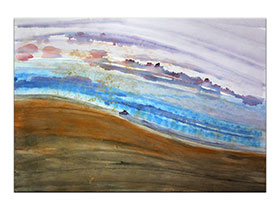 Moderne slike u galeriji MAG - apstraktna slika Pustinjsko nebo akril na hameru 100x70 cm