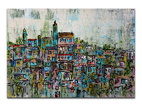 Moderne slike u galeriji MAG - apstraktna slika Šarm mediterana V akril na hameru 100x70 cm