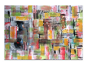 Moderne slike u galeriji MAG - apstraktna slika Zanesen bojama akril na hameru 100x70 cm