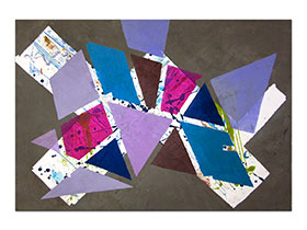 Moderne slike u galeriji MAG - apstraktna slika Iluzije formi akril na hameru 100x70 cm