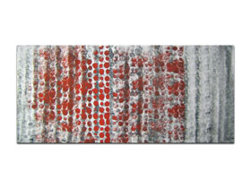 Dizajniranje interijera slikama iz ponude galerije MAG - Ja sam iza plamena - akril na platnu 85x40 cm