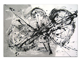 Prodajna izložba slika u galeriji MAG - apstraktna slika Astral event Akril na hameru 100x70 cm