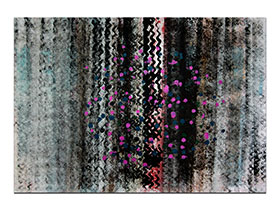 Moderne slike u galeriji MAG - apstraktna slika Noćni ples krijesnica akril na hameru 100x70 cm