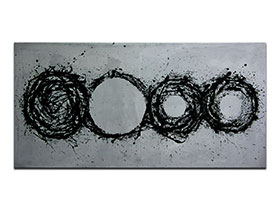 Moderne slike u galeriji MAG - apstraktna slika Rotacije galaksije akril na napetom 3D platnu 140x70 cm