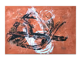 Uređenje uredskih prostora slikama iz ponude galerije MAG - apstraktna slika Lirski pijev Akril na hameru 100x70 cm