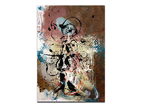 Dizajniranje interijera slikama iz ponude galerije MAG - apstraktna slika Pogled za sjećanje akril na hameru 100x70 cm