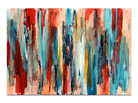 Moderne slike u galeriji MAG - apstraktna slika Toplina doma II akril na hameru 100x70 cm