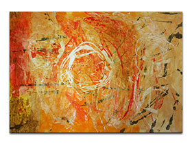 Moderne slike u galeriji MAG - apstraktna slika U žarištu II akril na hameru 100x70 cm