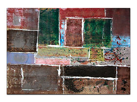 Moderne slike u galeriji MAG - apstraktna slika Sjetne misli akril na hameru 100x70 cm