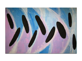 Hrvatski apstraktni slikari u galeriji MAG - Rođendan crne rupe - apstraktna slika na platnu 100x65 cm