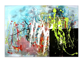 Galerija MAG - originalna moderna apstraktna slika Nova predstava akril na hameru 100x70 cm