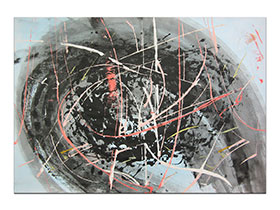 Moderne slike u galeriji MAG - apstraktna slika Paralelni svemiri I akril na hameru 100x70 cm