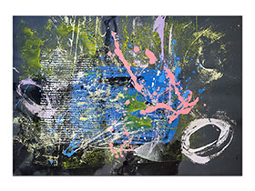 Moderne slike u galeriji MAG - apstraktna slika Prirodni zapisi akril na hameru 100x70 cm