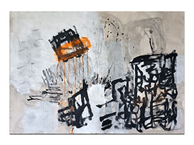 Moderne slike u galeriji MAG - apstraktna slika Druge dimenzije akril na hameru 100x70 cm