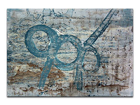 Moderne slike u galeriji MAG - apstraktna slika Mjesečeva kretanja akril na hameru 100x70 cm