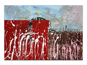 Umjetnička galerija MAG - apstraktna slika Otkriti nepoznato akril na hameru 100x70 cm