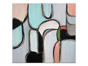 Moderne slike u galeriji MAG - apstraktna slika Nježne strukture III Akril na napetom platnu 80x80 cm