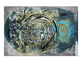 Moderne slike u galeriji MAG - apstraktna slika Krugovi noći VII akril na napetom platnu 150x100 cm