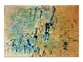 Moderne slike u galeriji MAG - apstraktna slika Ljetne harmonije akril na hameru 100x70 cm