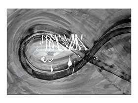 Moderne slike u galeriji MAG - apstraktna slika Tračak beskonačnosti akril na hameru 100x70 cm