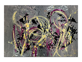 Moderne slike u galeriji MAG - apstraktna slika Mirisna sjećanja akril na hameru 100x70 cm