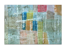 Akademski slikar u galeriji MAG - apstraktna slika Pastelne forme Akril na hameru 100x70 cm