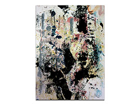 Dizajniranje interijera slikama iz ponude galerije MAG - apstraktna slika Detalji života akril na hameru 40x29 cm
