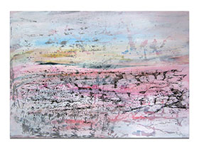 Moderne slike u galeriji MAG - apstraktna slika Doba nježnosti VII akril na hameru 100x70 cm