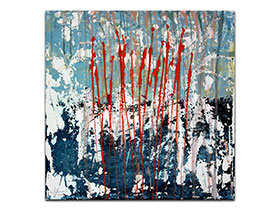 Opremanje poslovnih prostora slikama galerije MAG - apstraktna slika Olujna moć akril na napetom platnu 60x60 cm