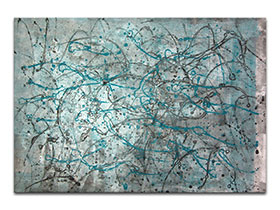 Moderne slike u galeriji MAG - apstraktna slika Unutarnji svemir II akril na hameru 100x70 cm