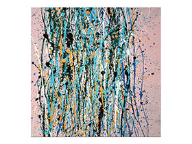 Moderne slike u galeriji MAG - apstraktna slika Tragovi nježnosti akril na platnu 50x50 cm