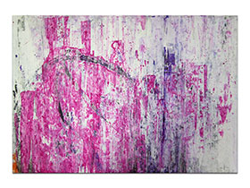 Moderne slike u galeriji MAG - apstraktna slika Snovi perzijske ruže akril na hameru 100x70 cm