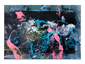 Moderne slike u galeriji MAG - apstraktna slika Hobotnica akril na hameru 30x20 cm