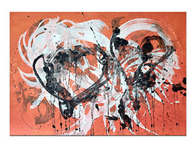 Moderne slike u galeriji MAG - apstraktna slika Afiniteti III akril na hameru 100x70 cm