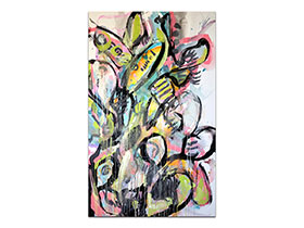 Moderne slike u galeriji MAG - apstraktna slika Buđenje - nova zemlja akril na platnu 160x100 cm