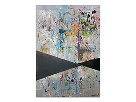 Moderne slike u galeriji MAG - apstraktna slika Jezičac na vagi akril na hameru 100x70 cm