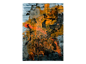 Moderne slike u galeriji MAG - apstraktna slika Unutarnji plamen akril na hameru 100x70 cm